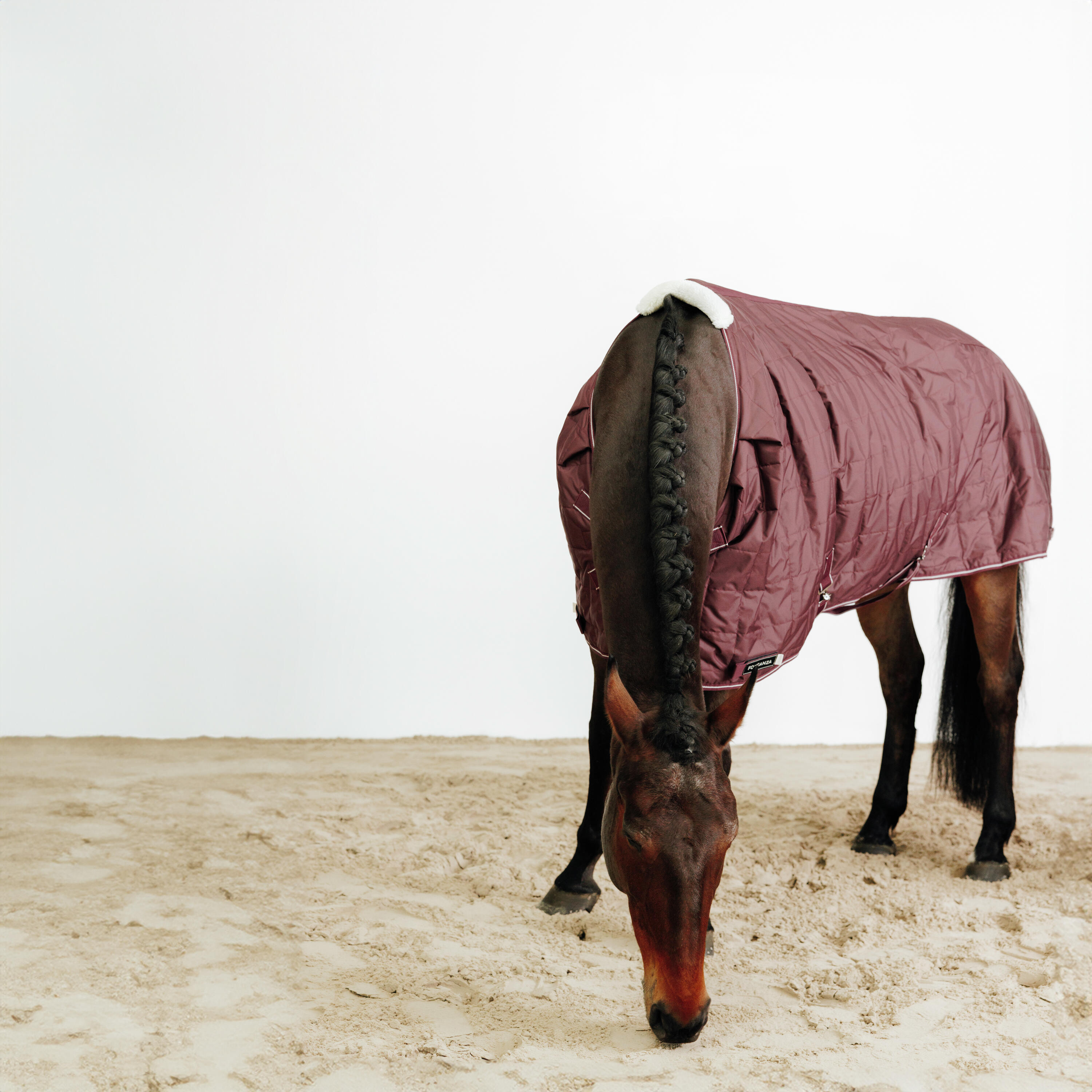 Horse and Pony Riding 50 g Stable Rug Combo 50 - Burgundy 4/13