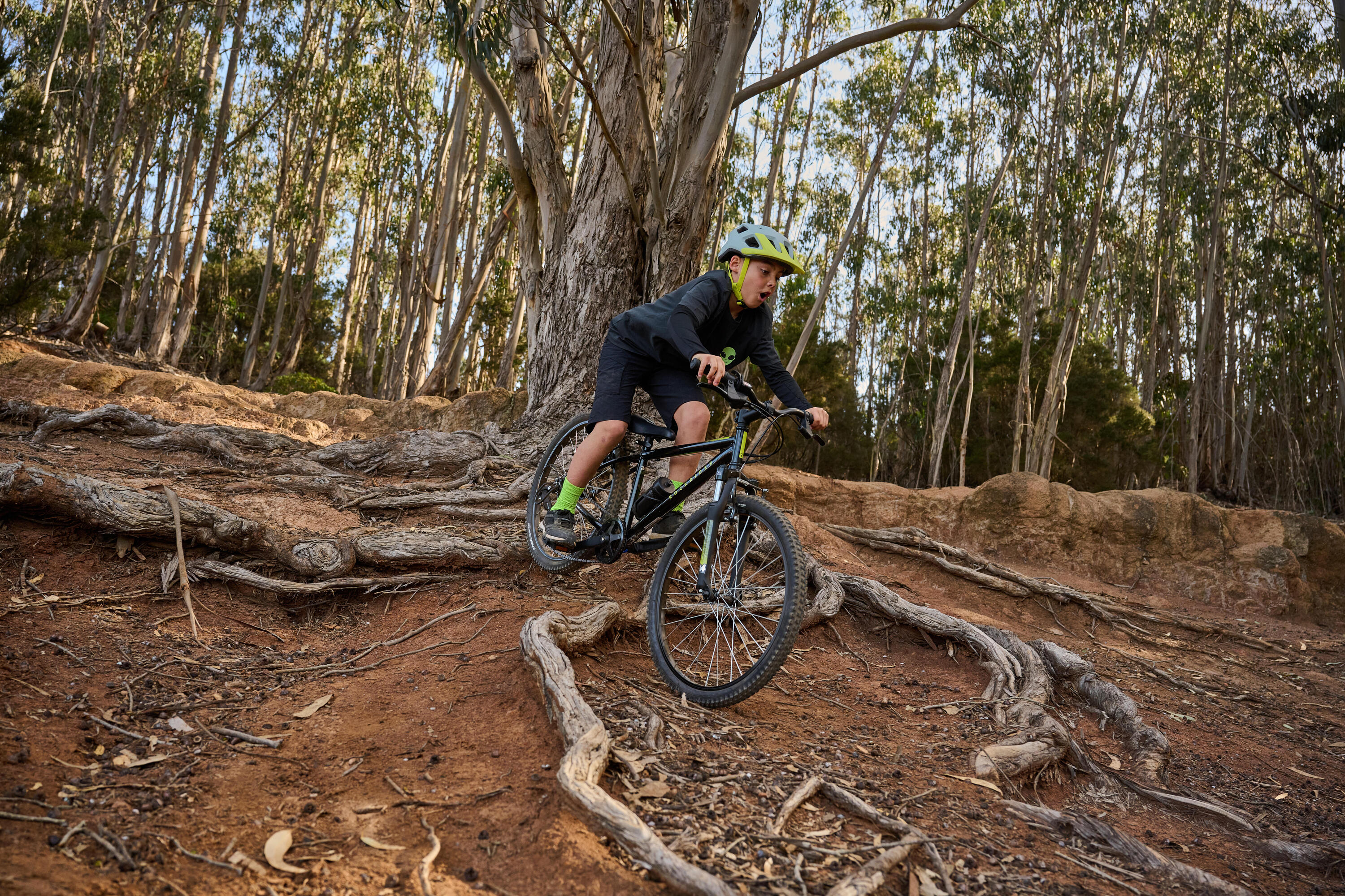 Kinderfahrrad Mountainbike 24 Zoll Rockrider Expl 500 schwarz 16/23