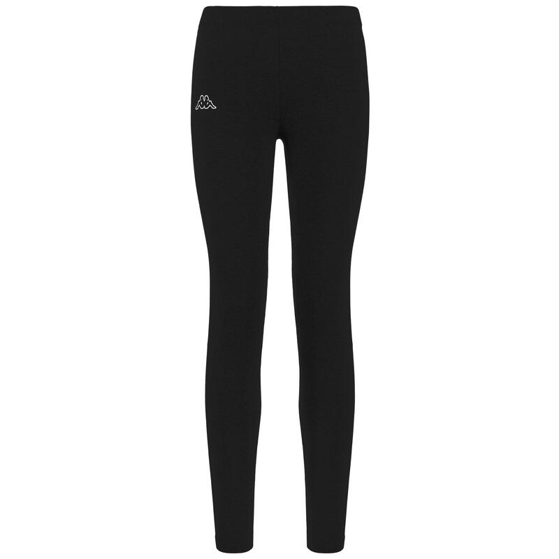 Leggings donna in cotone Kappa nero