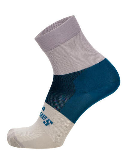 Calze Ciclismo Santini Collezione Race Grigio Bianco Blu
