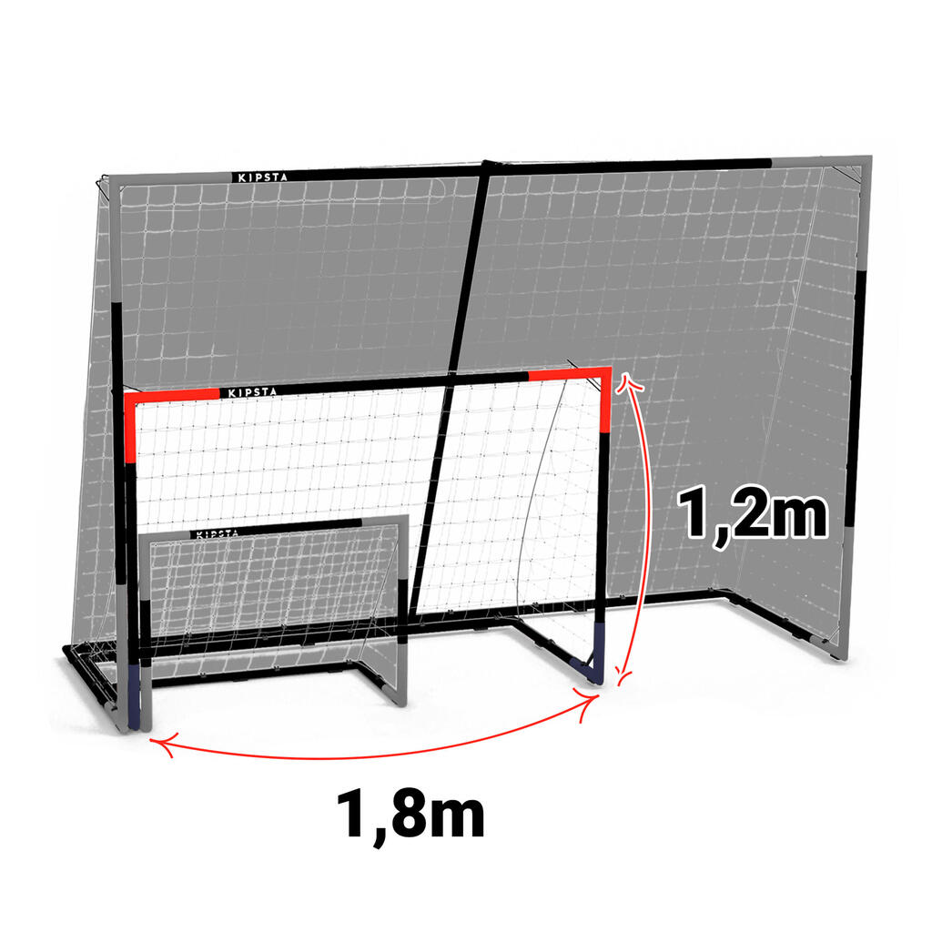 Futbalová bránka SG 500 veľkosť M modro-oranžová