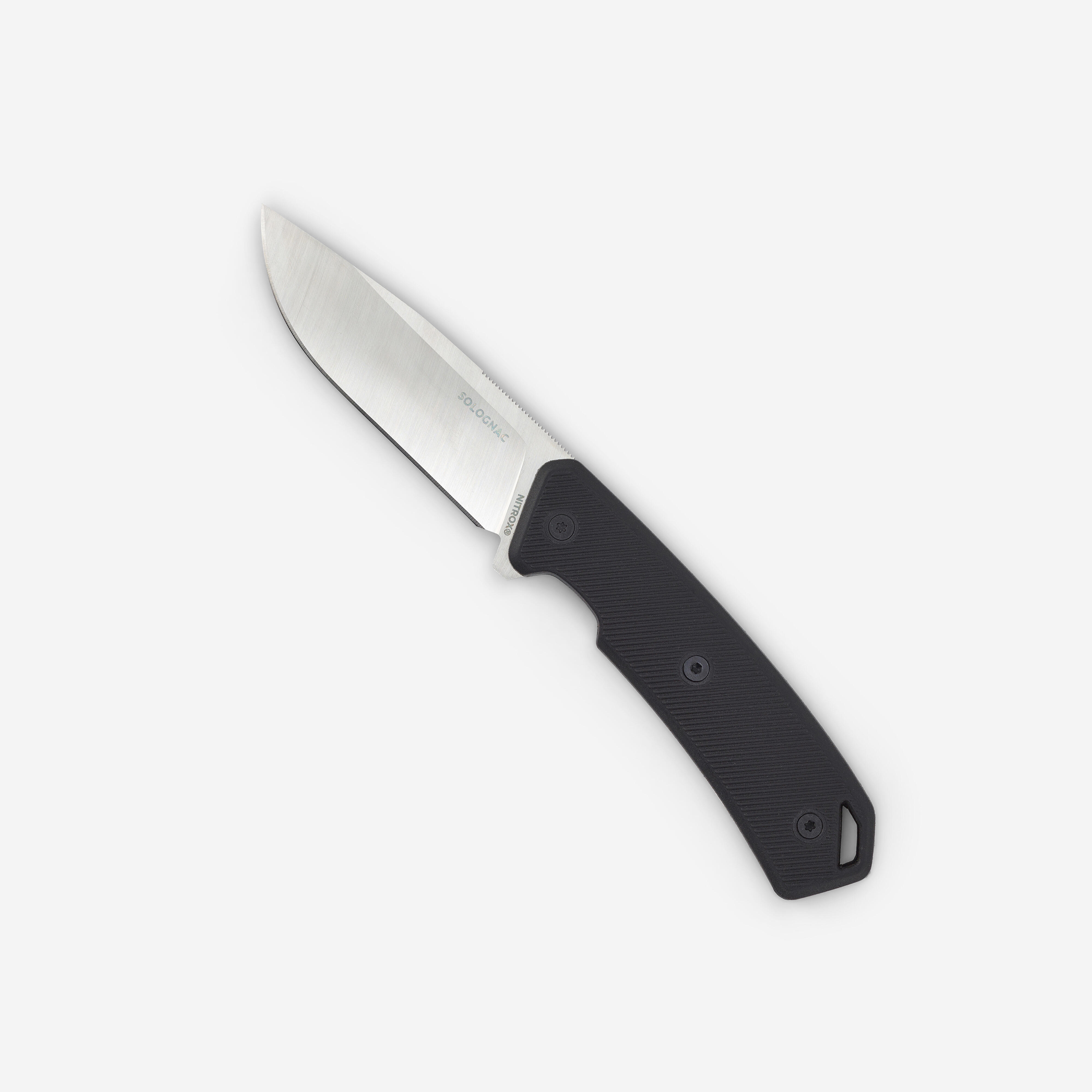 Hunting Knife Fixed Blade 9cm - Sika 90 FR Grip Khaki - SOLOGNAC
