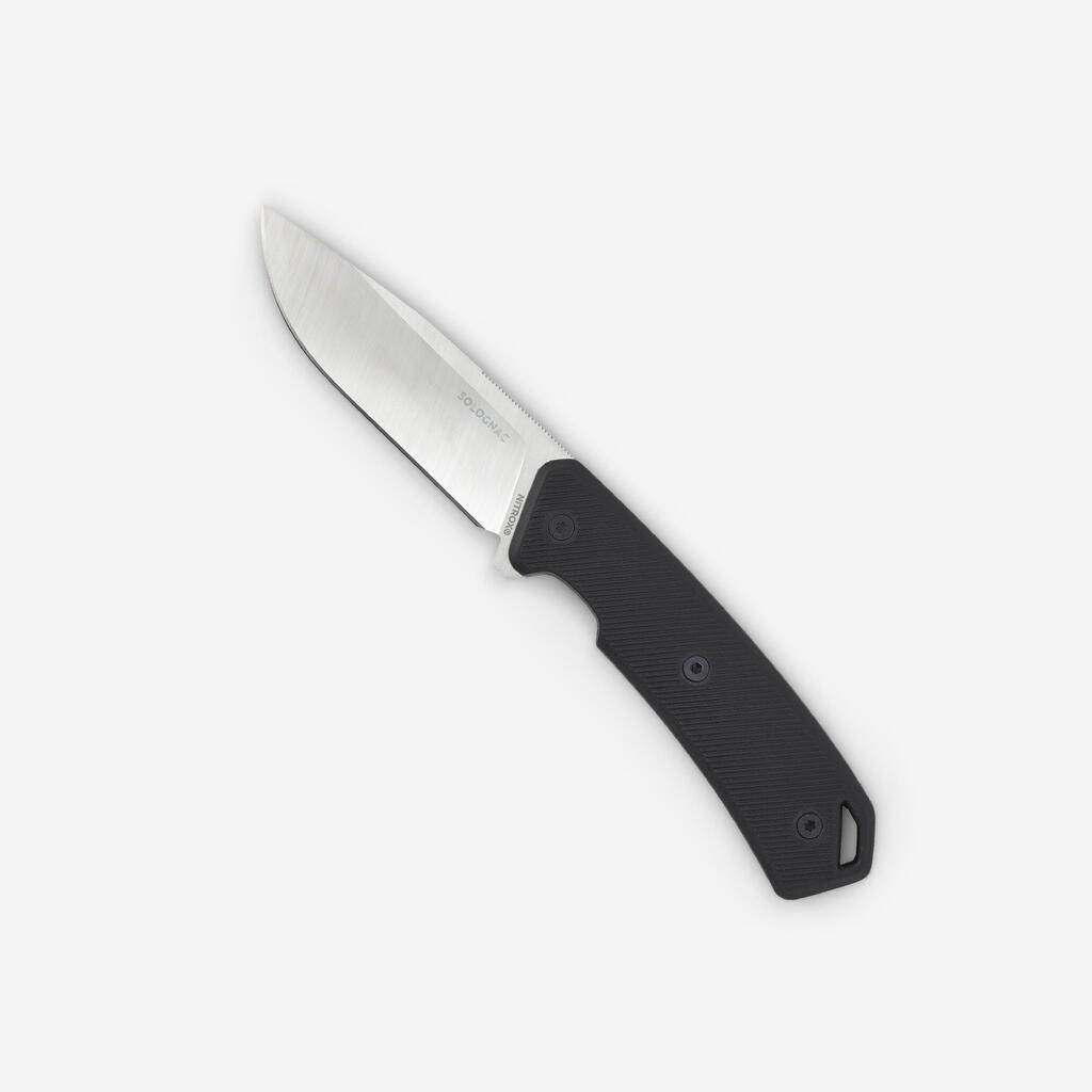 Poľovnícky nôž Sika 90 FR s pevnou čepeľou 9 cm s čiernou rukoväťou