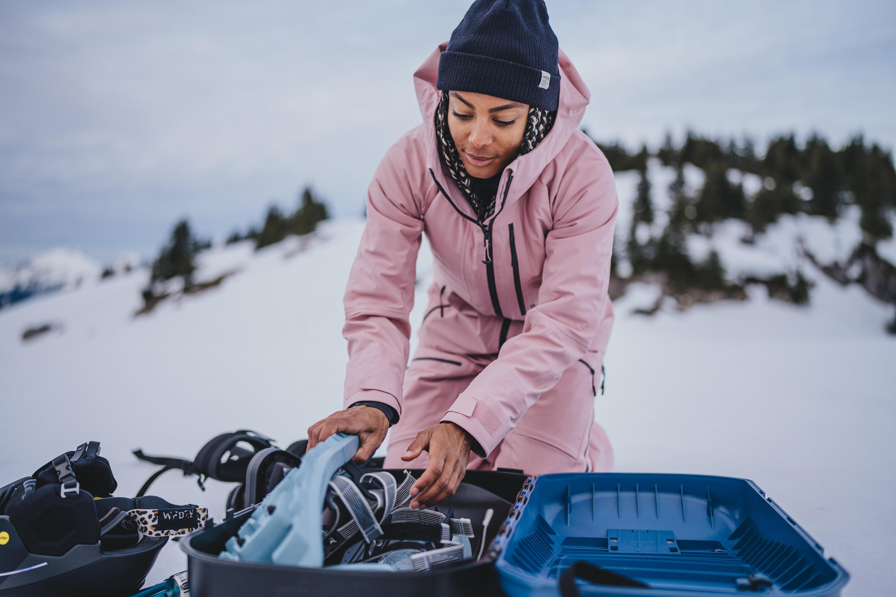 Luge à porter en sac à dos de randonnée adulte, Reverslide 900 gris 15/20