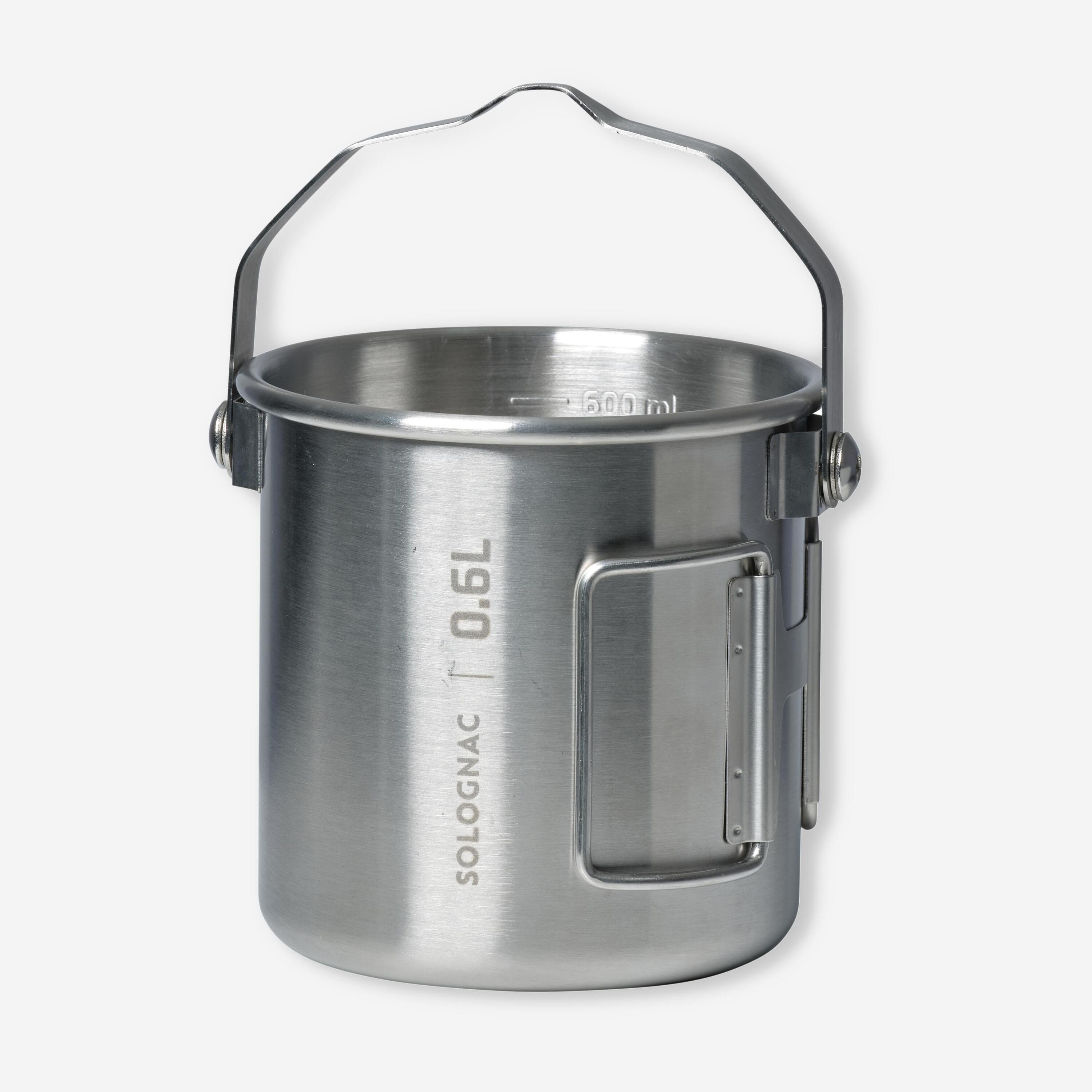 SOLOGNAC Mug 60 c L (0,6 L) Bushcraft Bivouac Stainless Steel