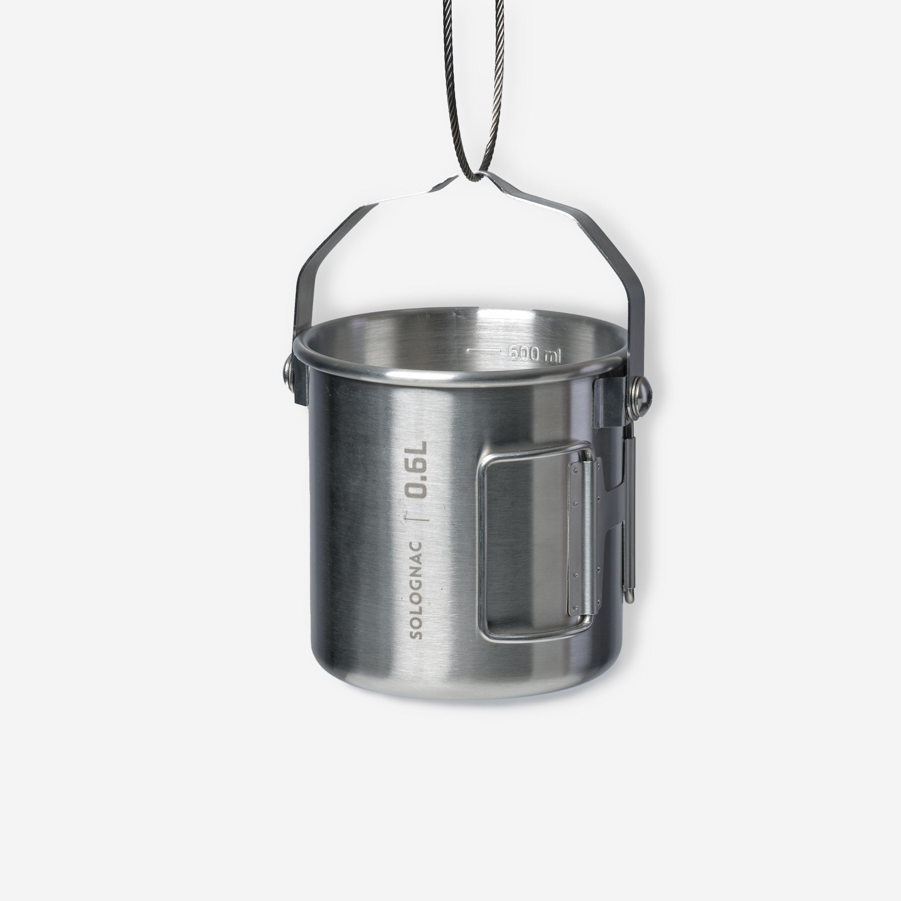 Tasse 600 ml Bushcraft Camping rostfreier Stahl  4/6