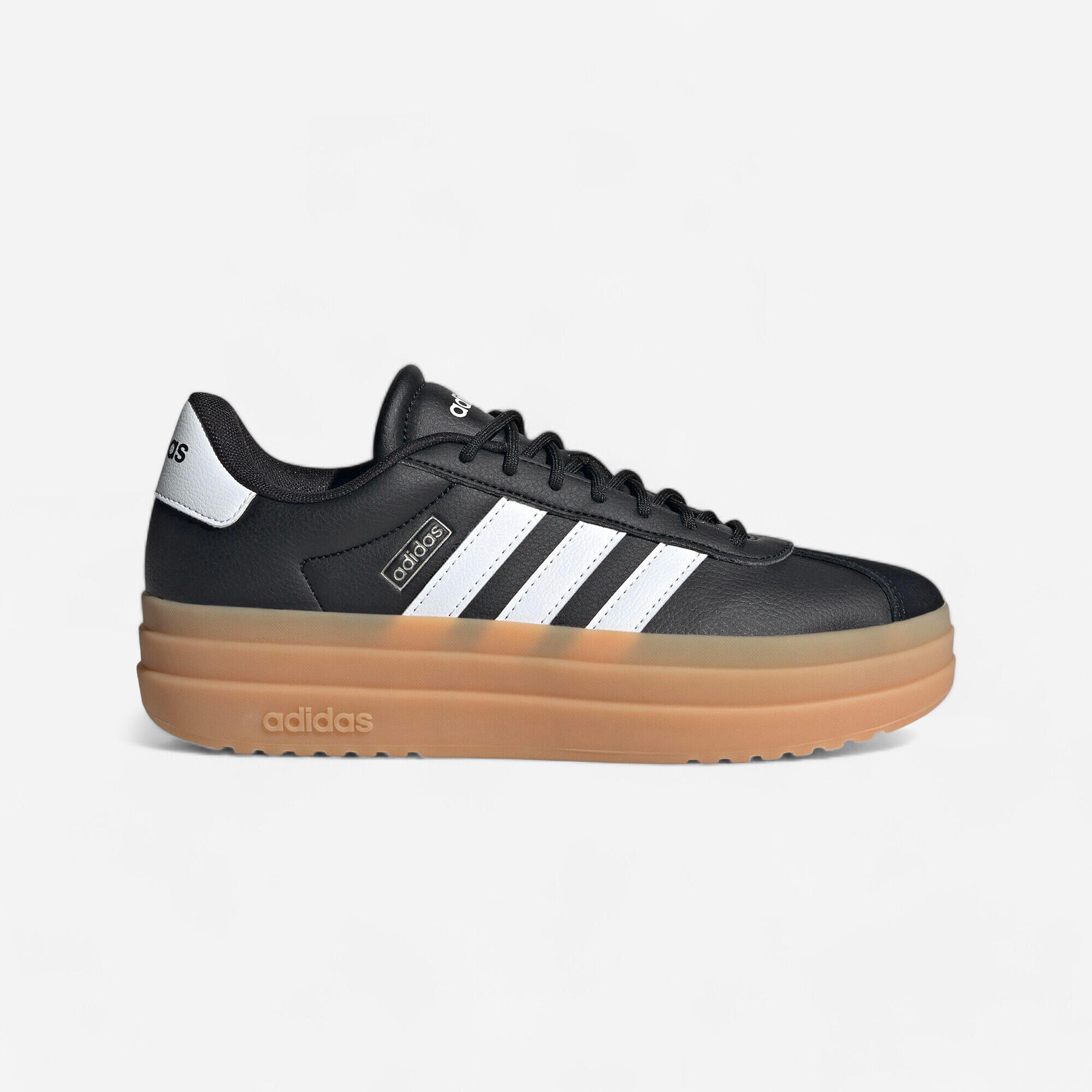 Adidas - Baskets De Marche Femme, Vl Court Bold Noir Et Blanc Gomme - Chaussures De Sport - Marche - Blanc-noir - 38 - Decathlon