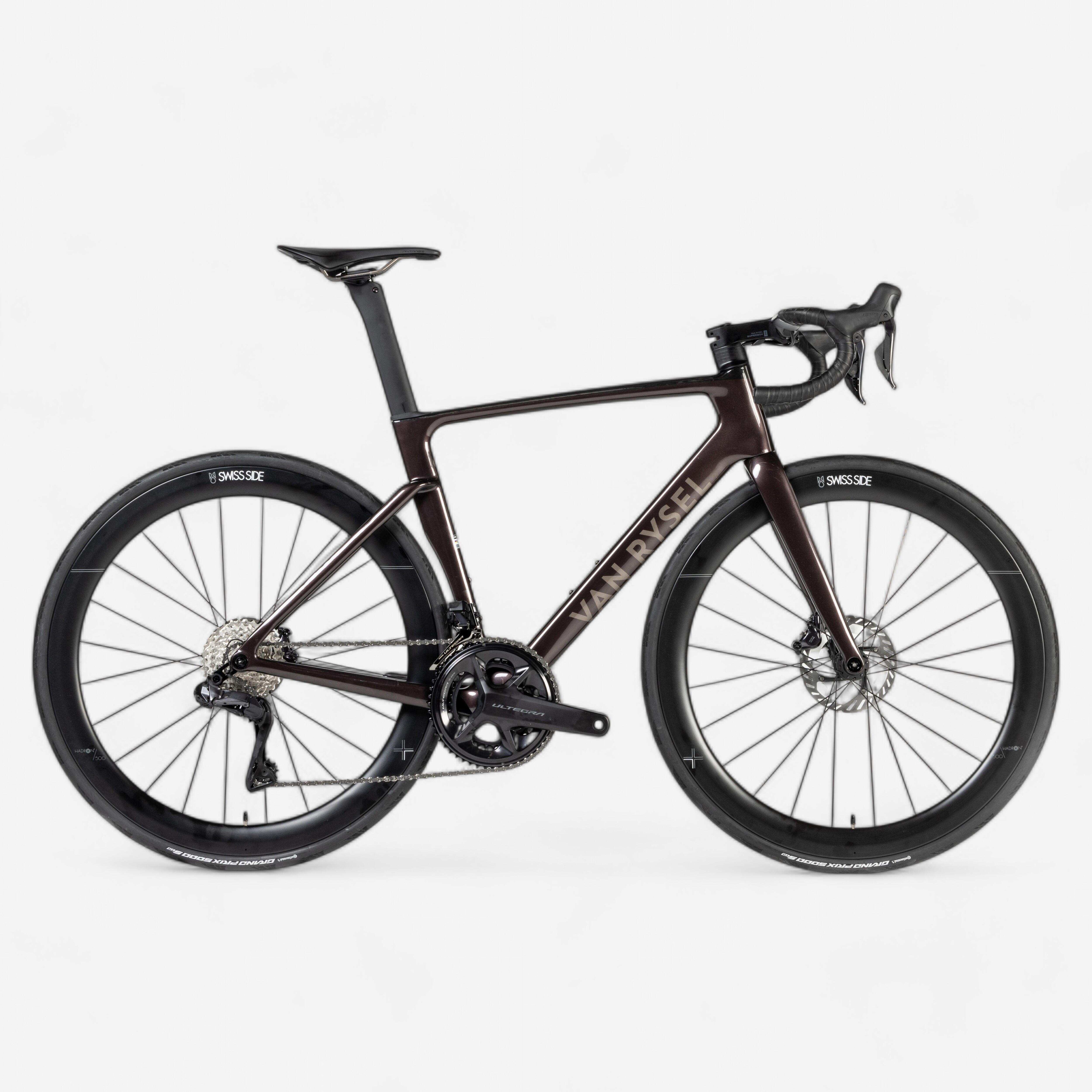 VAN RYSEL Cestný bicykel RCR PRO Shimano Ultegra DI2 snímač výkonu hnedý XL 2025