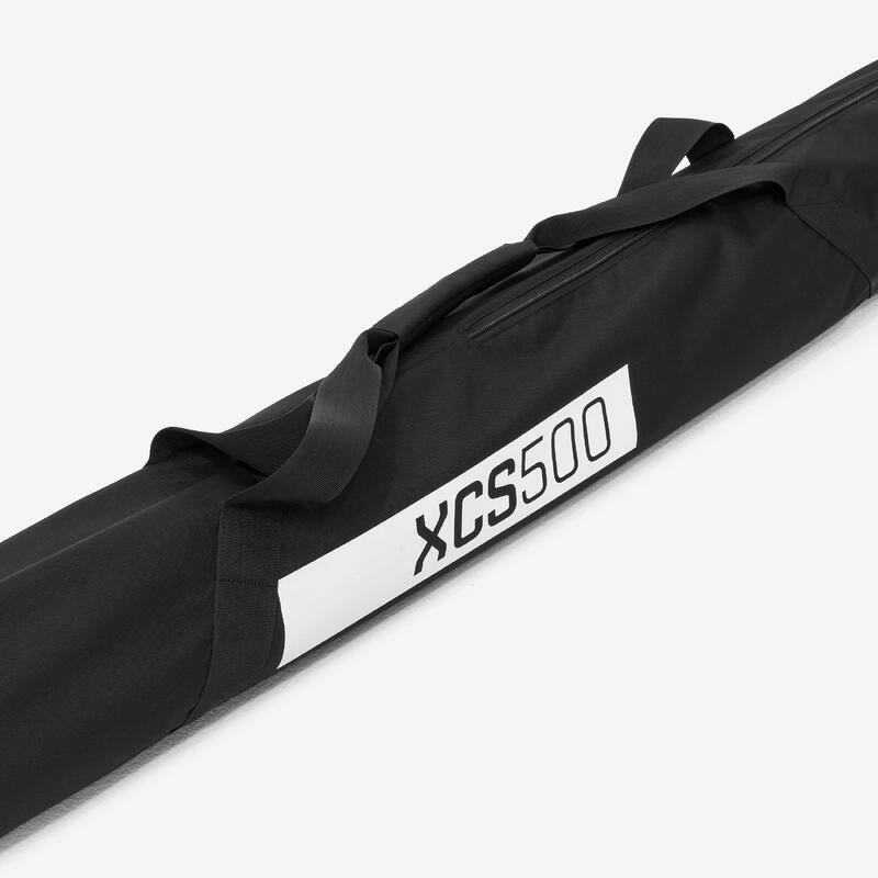 Skitasche Langlauf für 2 Paar Ski - Cover 500 schwarz