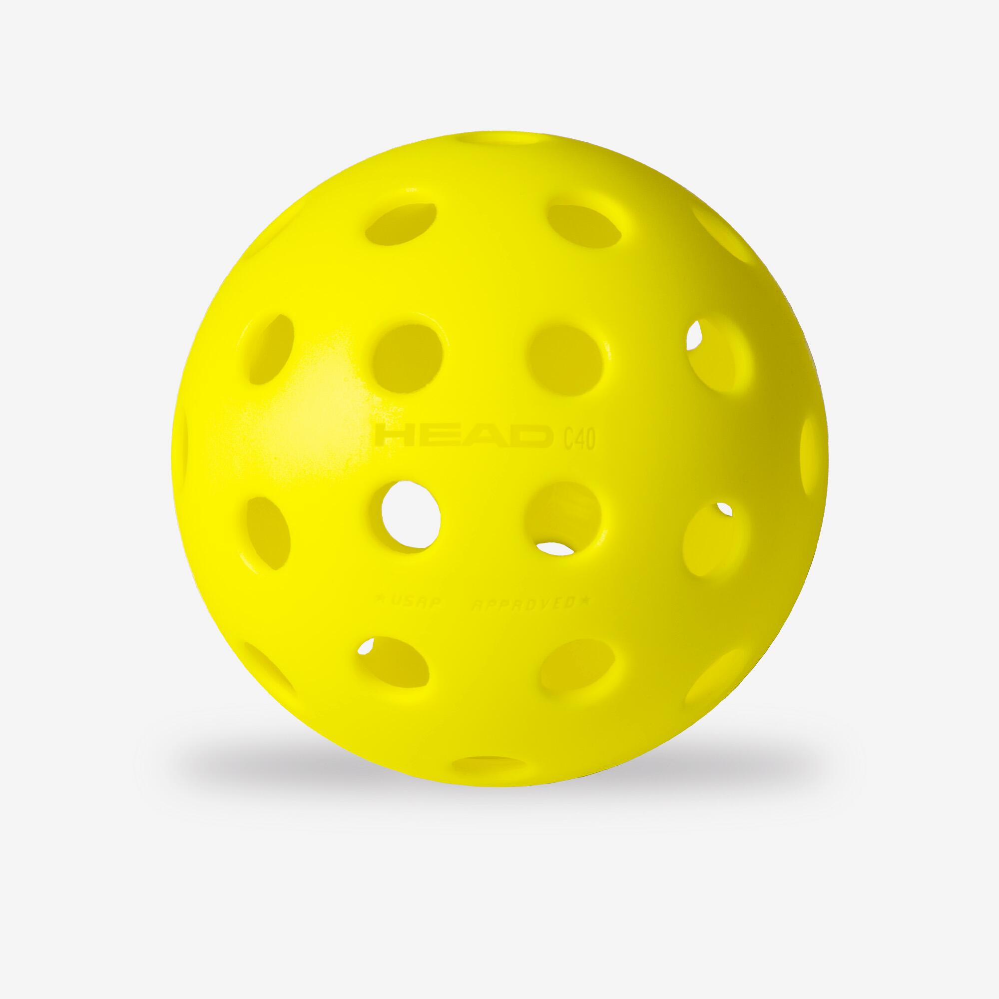 Sukeen Pickleball-Bälle Outdoor – 4 Stück, 40 Löcher, Hohe Sprungkraft, In Orange – Inkl. Netztasche Für Einfachen Transport