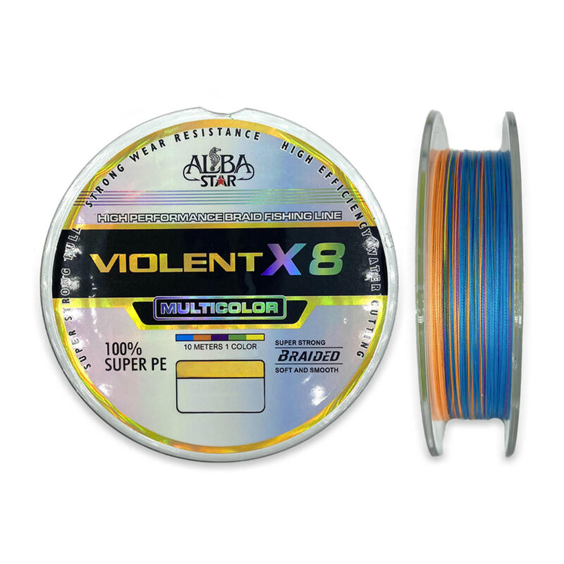 Violent 8X Çok Renkli Örgü Misina - 300 M