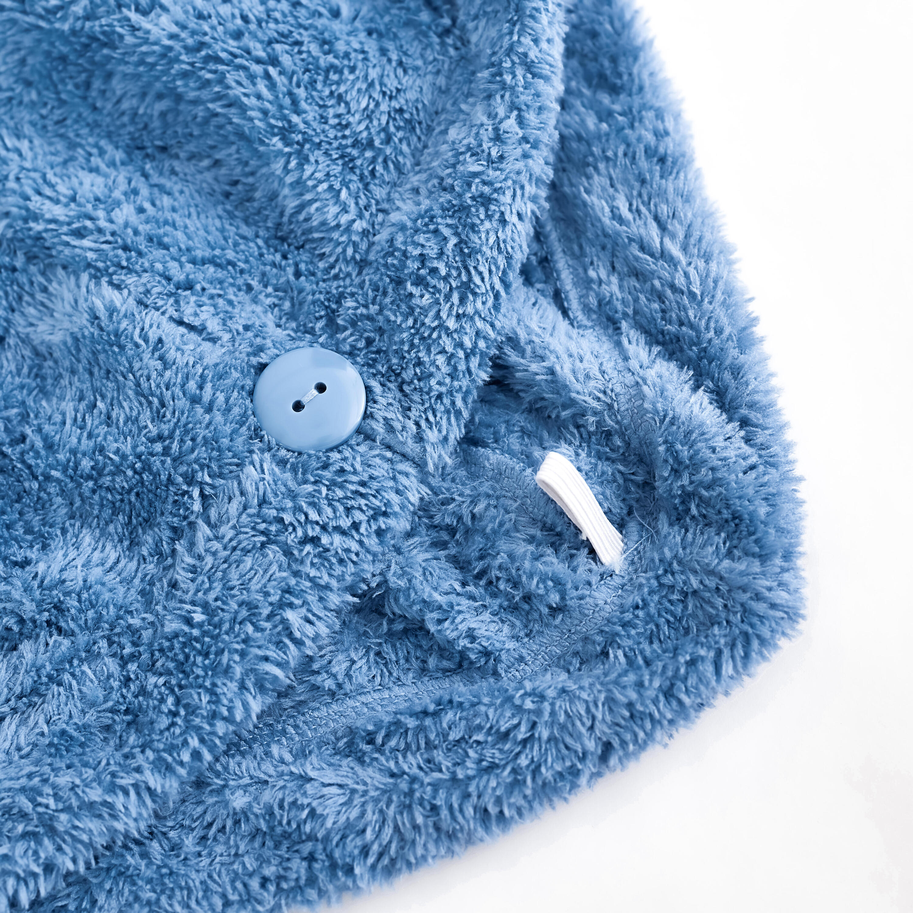 Toalla de natación de microfibra suave azul para cabello 8/17
