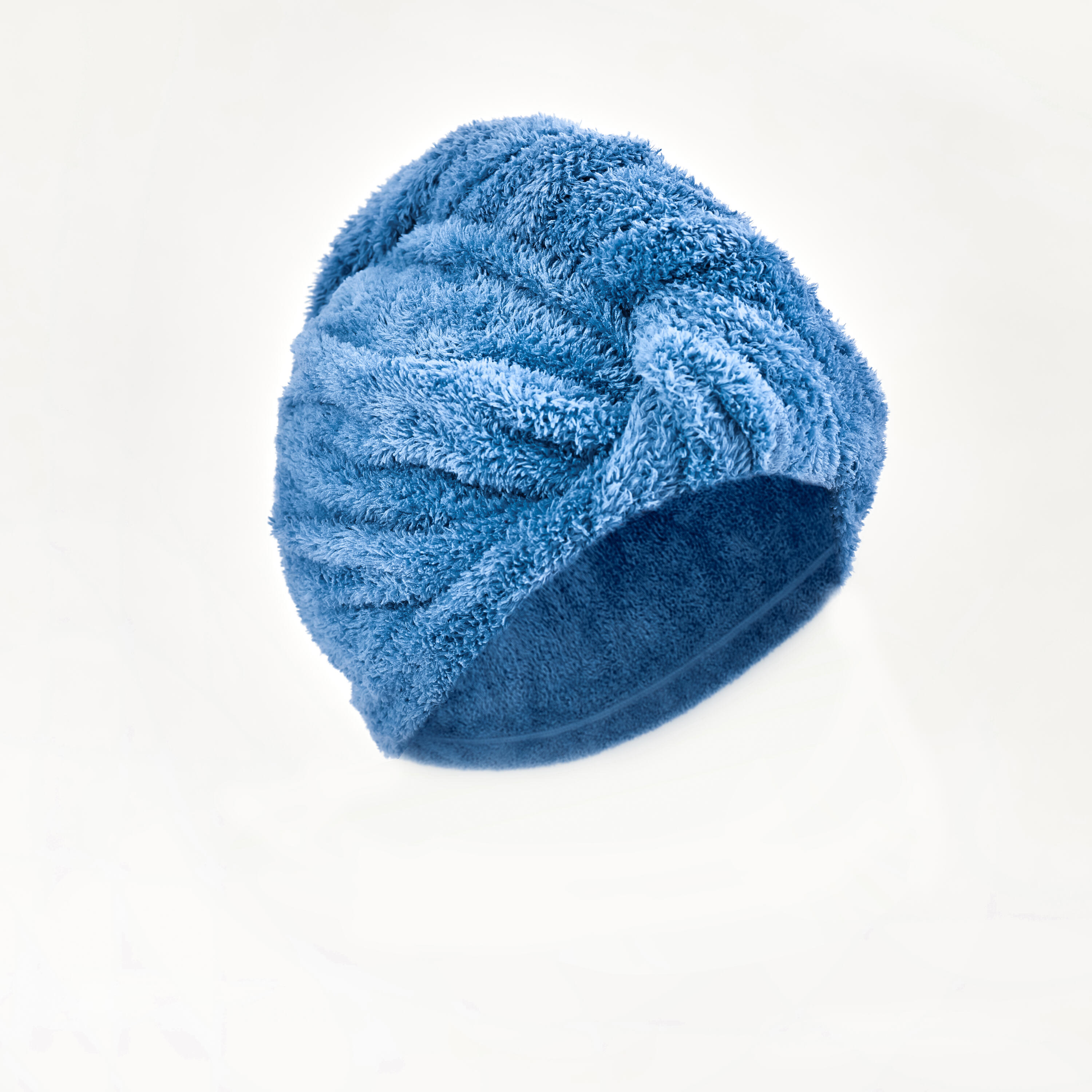 Toalla de natación de microfibra suave azul para cabello 6/17