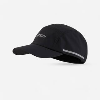 Men's and Women's Running Cap - KIPRUN Water Repellent 5 Panels Black