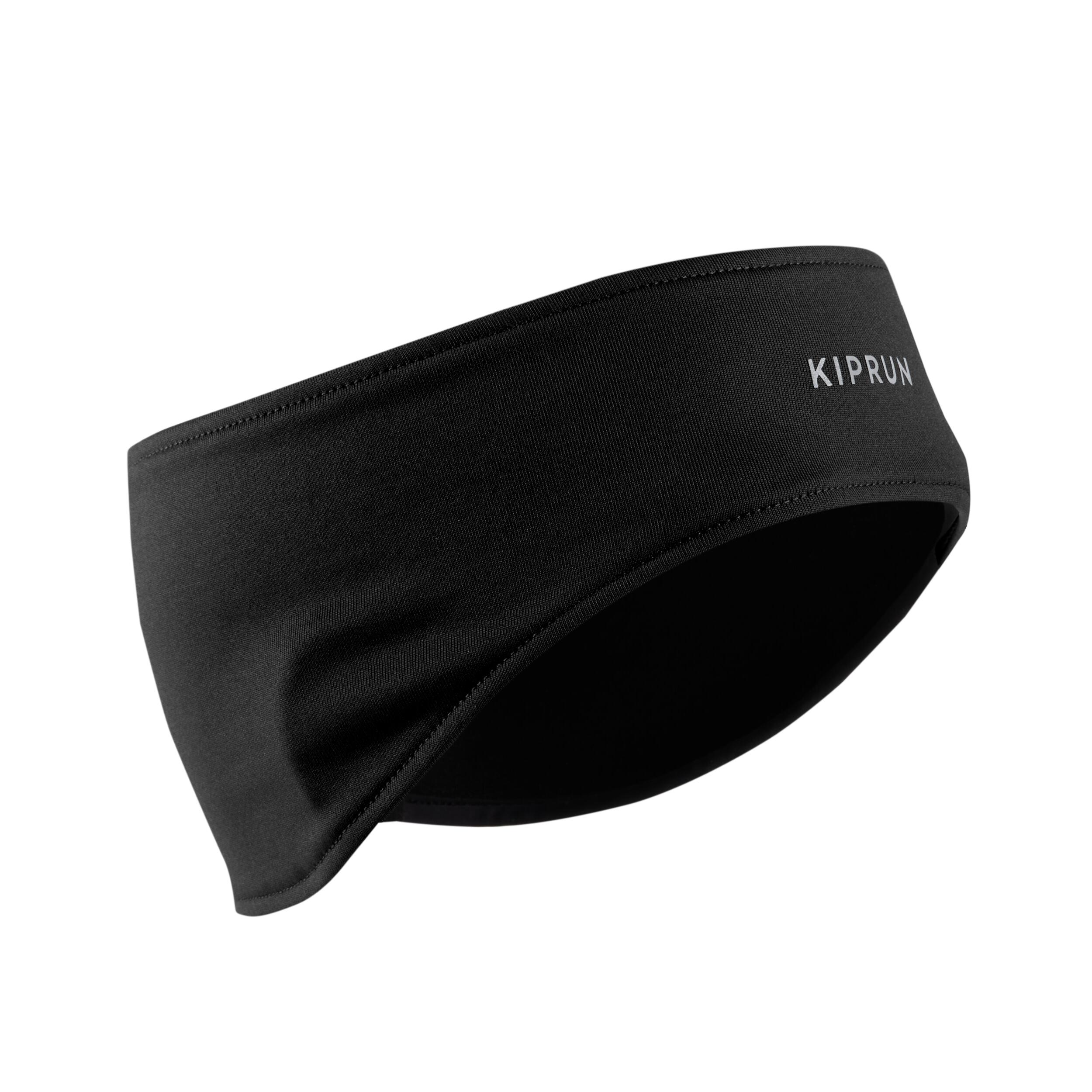 Men's and Women's Warm Running Headband - KIPRUN Warm black