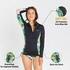Women UV Protection UPF50+ Beach Top Surfing Rashguard T-shirt Tropical Print