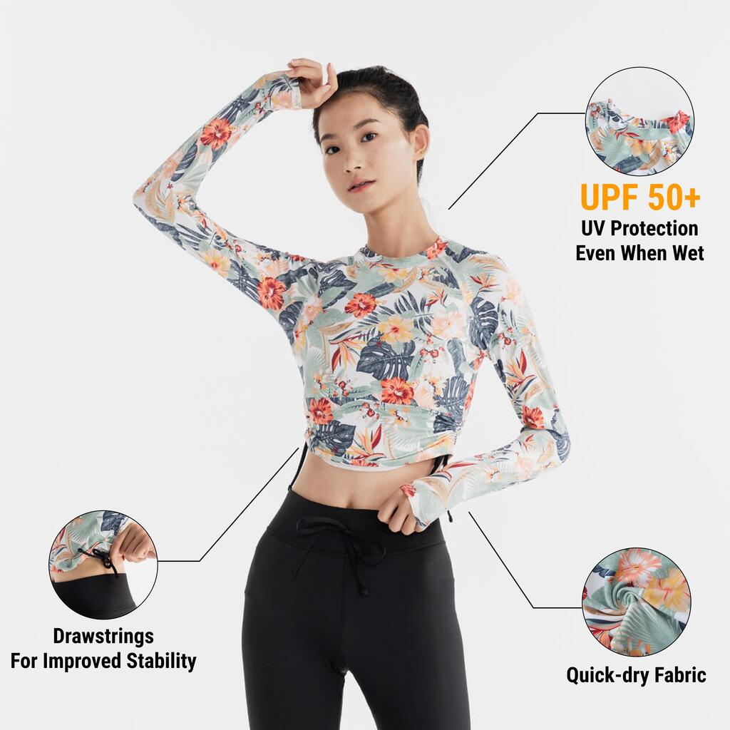 Haut de surf femme anti-UV manches longues 100 Sunny Glory