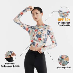 Women's long sleeve UV-protection surfing top 100 Sunny Glory
