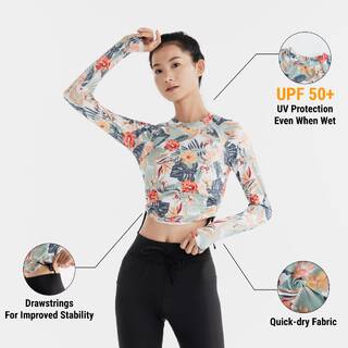 Women's long sleeve UV-protection surfing top 100 Sunny Glory