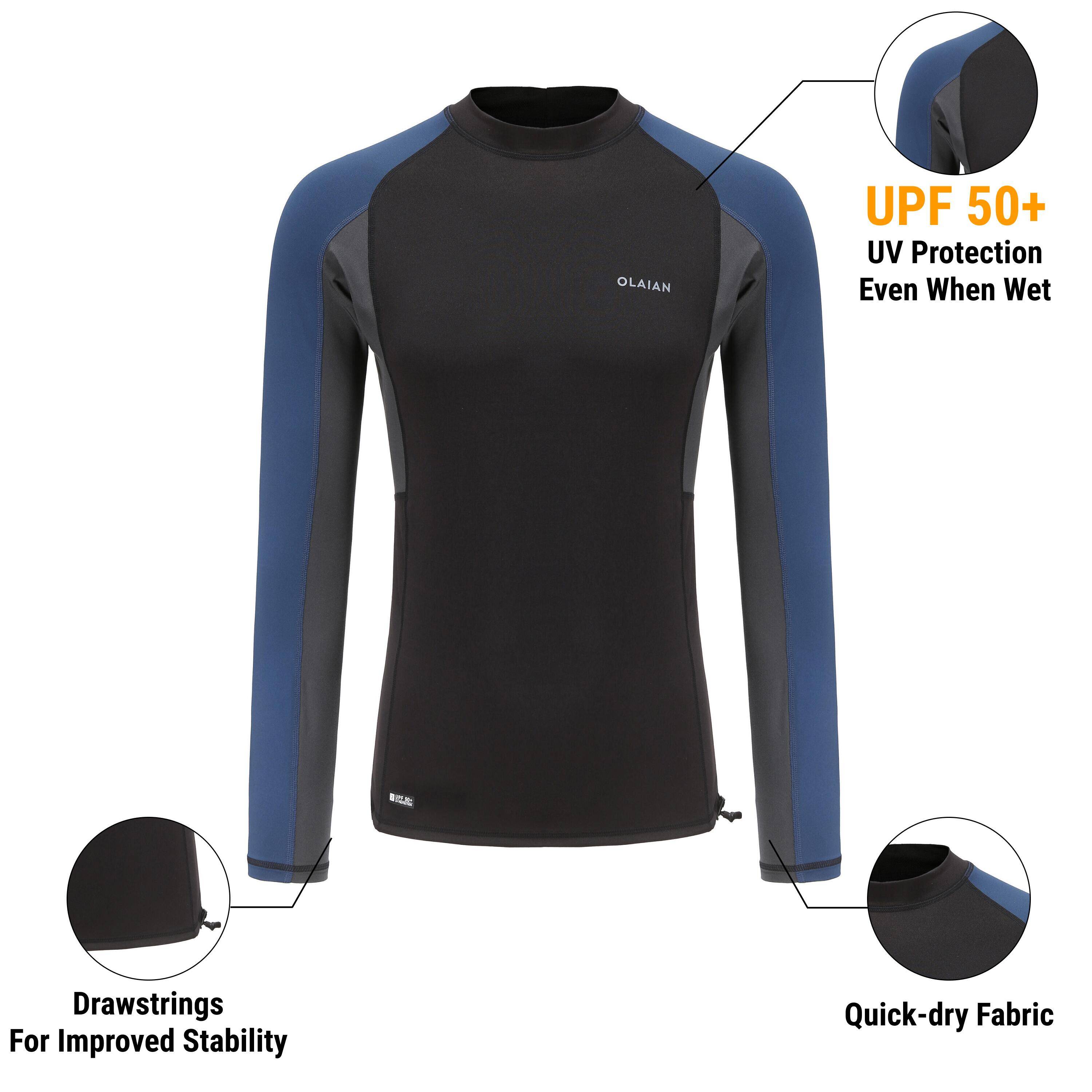 Men Surfing Long sleeve UV Protection(UPF50+) Blue -  1