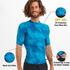 Men's Short-Sleeved UV Protection T-Shirt - 500 tie dye blue