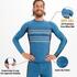 Men’s anti-UV T-shirt long-sleeved - 500 stripy blue