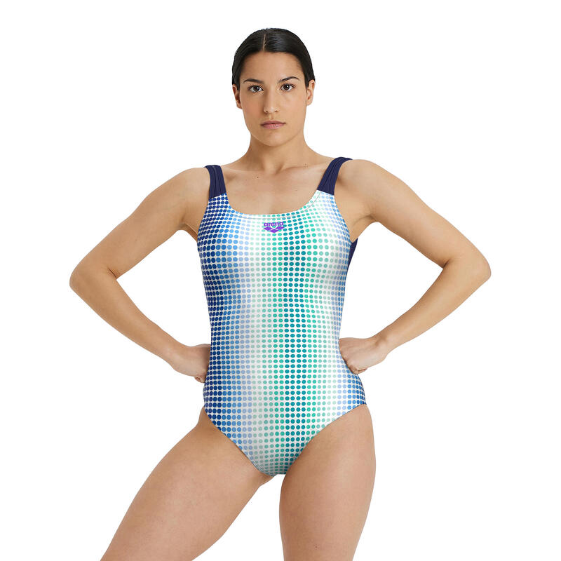 Costume nuoto donna intero U Back Arena a pois