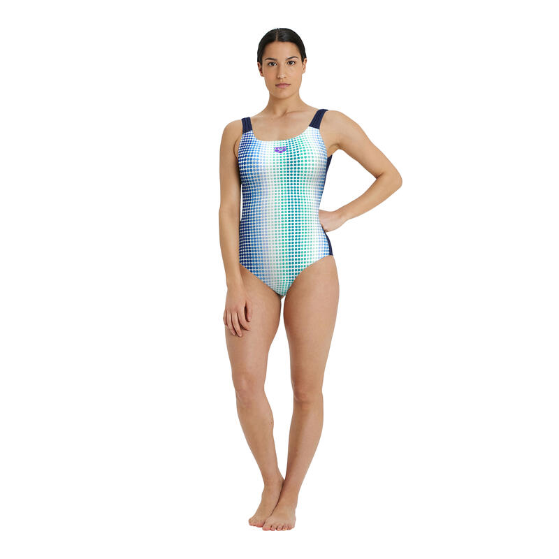 Costume nuoto donna intero U Back Arena a pois