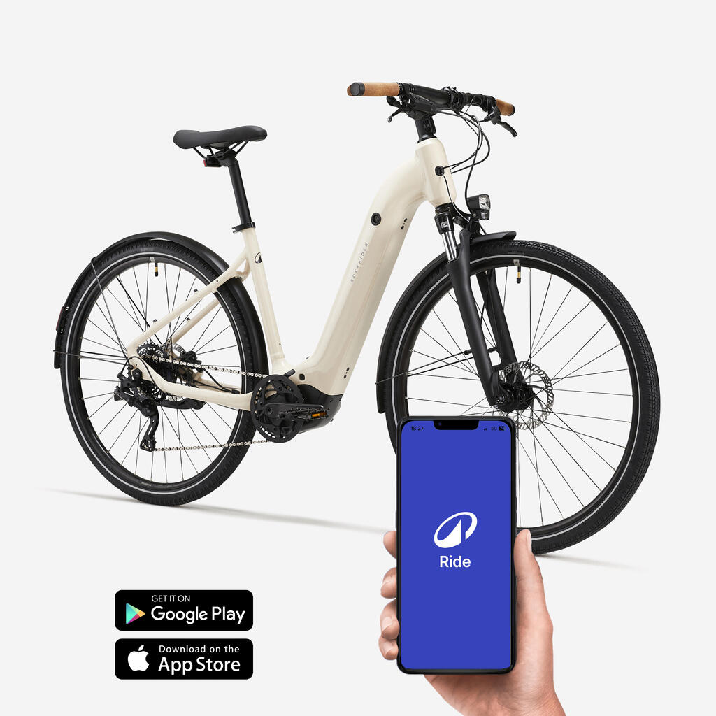 Electric hybrid bike with central motor and low frame E-ACTV 500 lavender