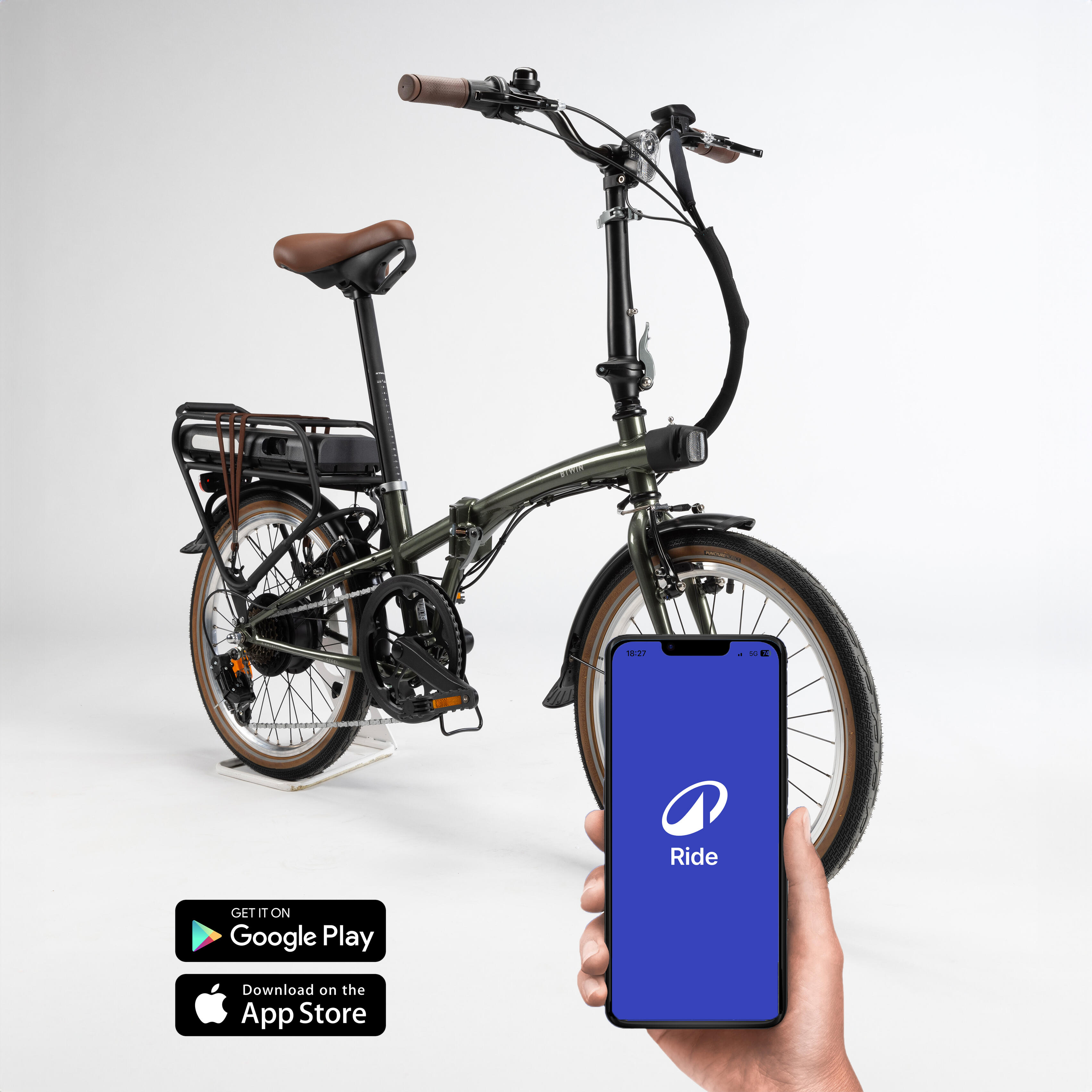 E FOLD 500 electric folding bike BTWIN Decathlon