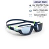 Adult Swimming Goggles Men Women UV Protection Clear Lenses Spirit White Blue