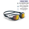 Swimming Goggles Mirrored Lenses SPIRIT Size S - Yellow - White Turquoise
