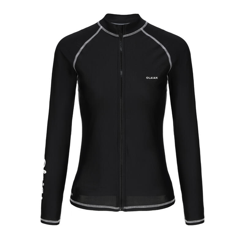 surfing women UV protection zip top