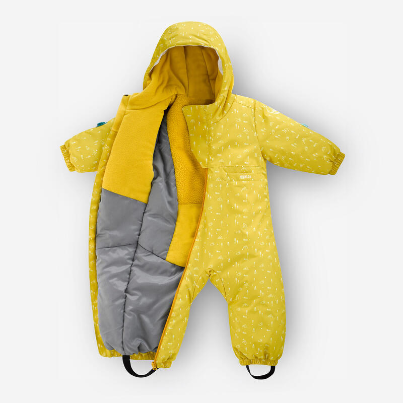 Combinaison ski bébé chaude - 500 warm - jaune