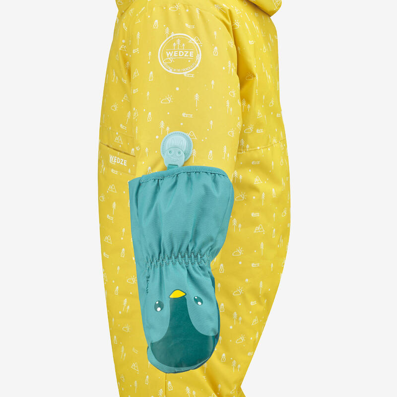 Combinaison ski bébé chaude - 500 warm - jaune