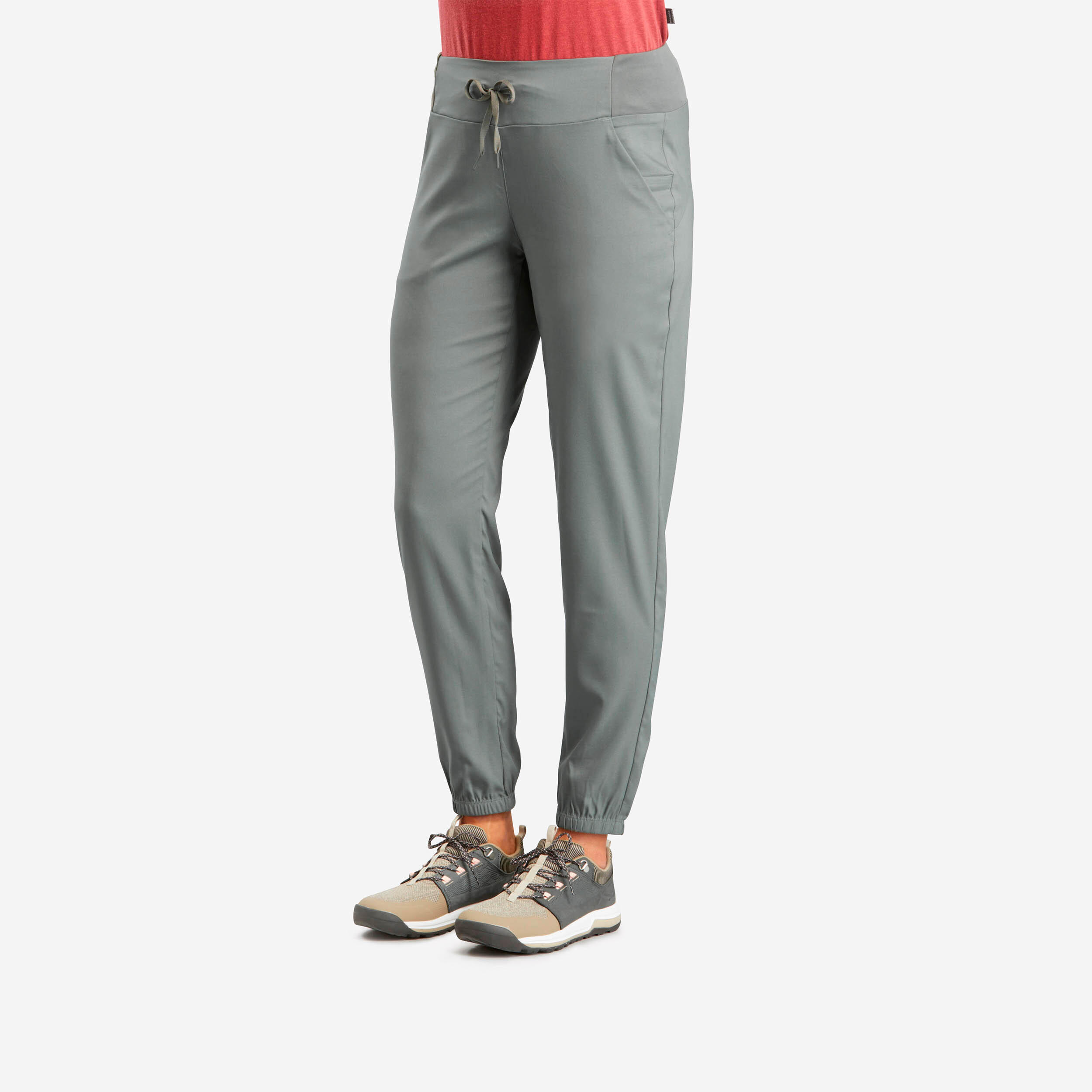 Women's NH100 Hiking Trousers - Khaki Brown