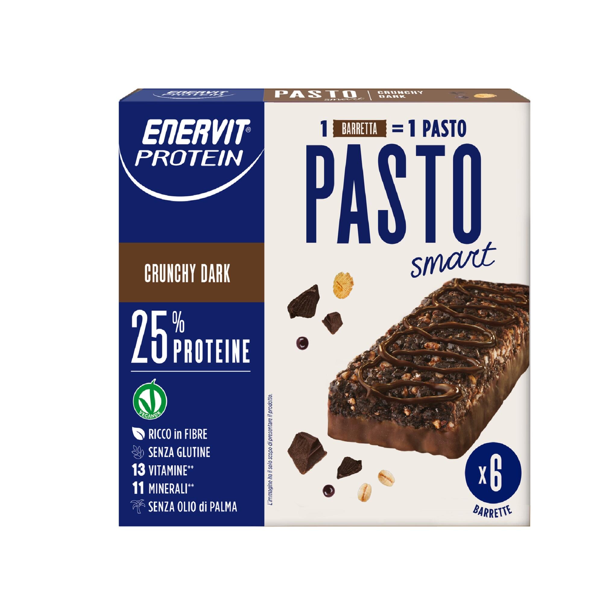 ENERVIT Barretta proteica sostituta del pasto Protein Pasto Smart Crunchy Dark Enervit