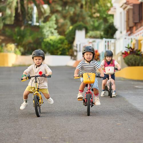 VELO ENFANT 2EN1 DRAISIENNE 3-5 ANS 14 pouces - DISCOVER 500  Jaune
