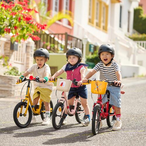 VELO ENFANT 2EN1 DRAISIENNE 3-5 ANS 14 pouces - DISCOVER 500  Jaune