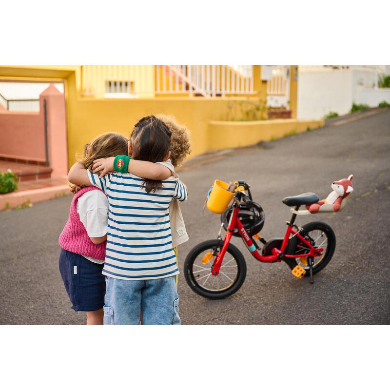 Bicicletă 2 în 1 Discover 500 14" roșu copii 90-110 cm