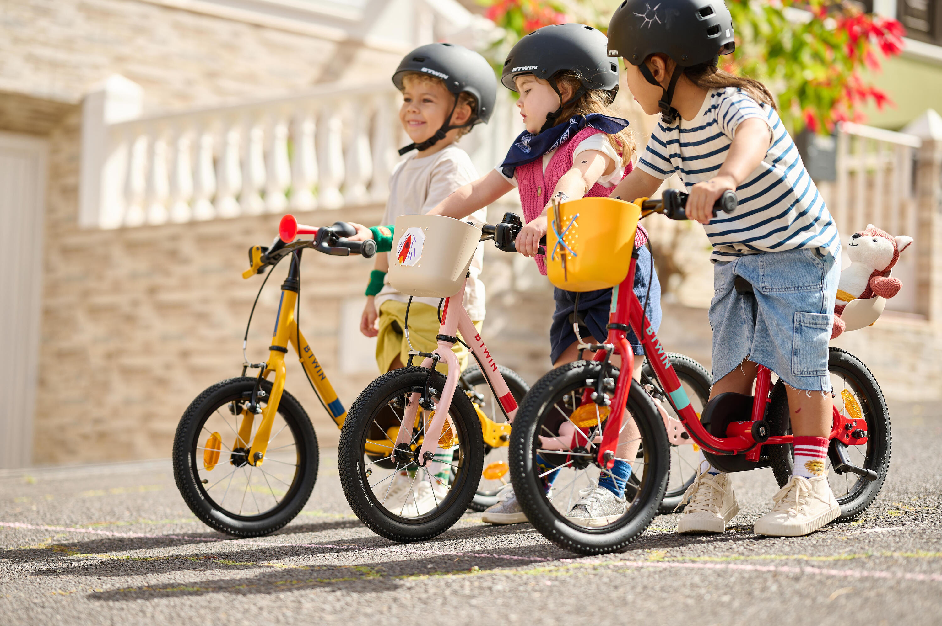 Kindervelo 2-in-1 Laufvelo 14 Zoll Discover 500 rosa 16/21