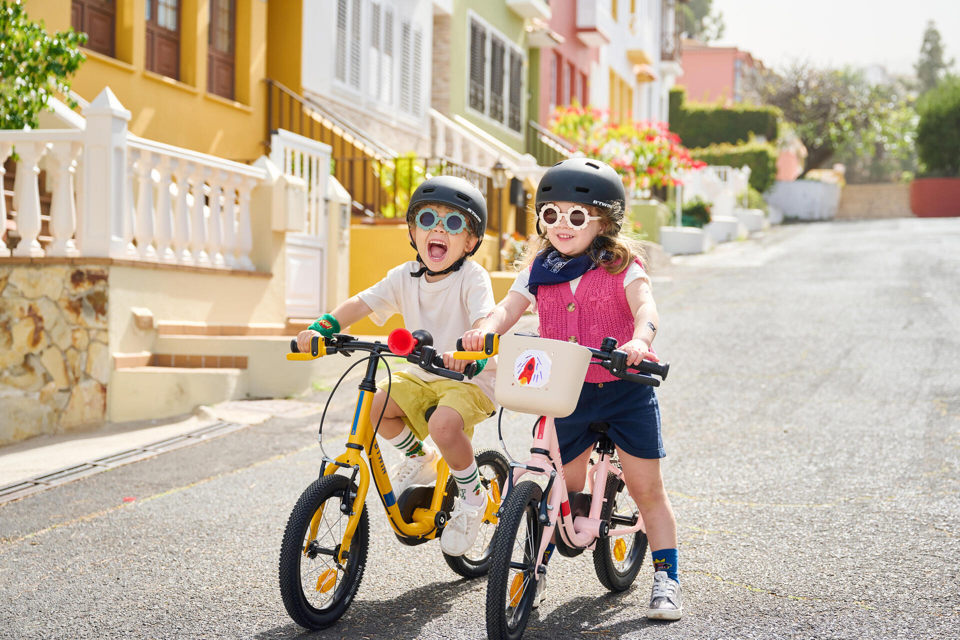 Bici bambino in 3-5 anni DISCOVER 900 azzurra 14 pollici BTWIN