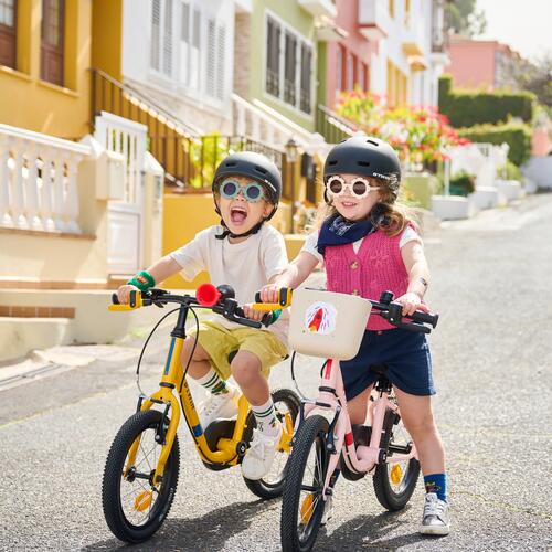 VELO ENFANT 2EN1 DRAISIENNE 3-5 ANS 14 pouces - DISCOVER 500  Jaune