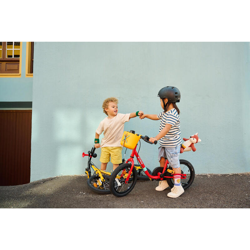 BICICLETA DE APRENDIZAGEM 2 EM 1 CRIANÇA 3-5 ANOS 14" DISCOVER 500 Vermelho