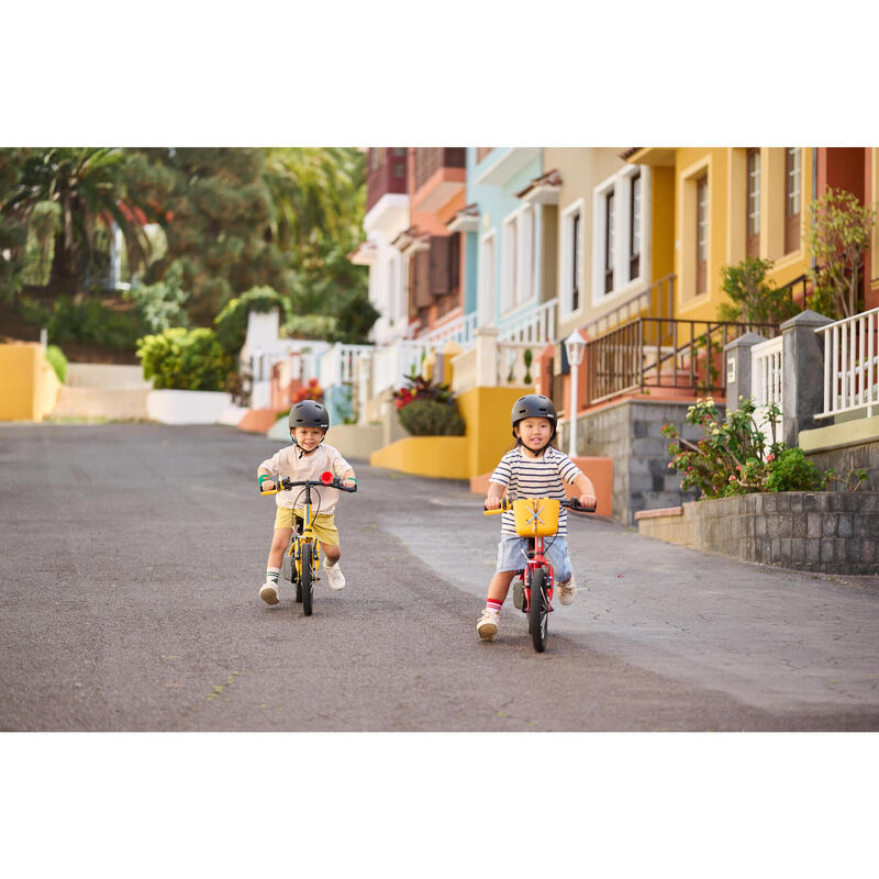 VELO ENFANT 2EN1 DRAISIENNE 3-5 ANS 14 pouces - DISCOVER 500 Jaune