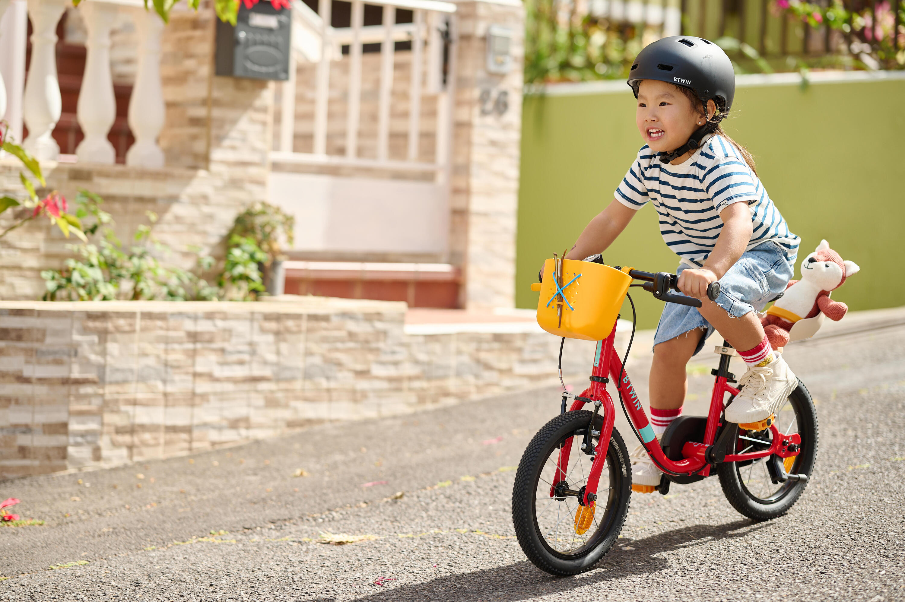 Kinderfahrrad 2-in-1 Laufrad 14 Zoll Discover 500 rot 4/14