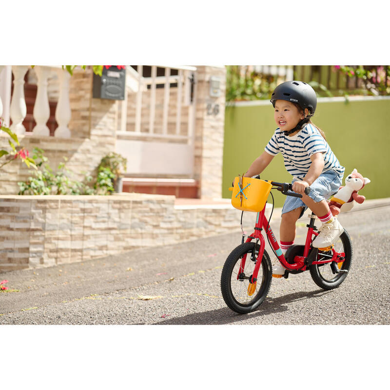 Kinderfahrrad 2-in-1 Laufrad 14 Zoll Discover 500 rot