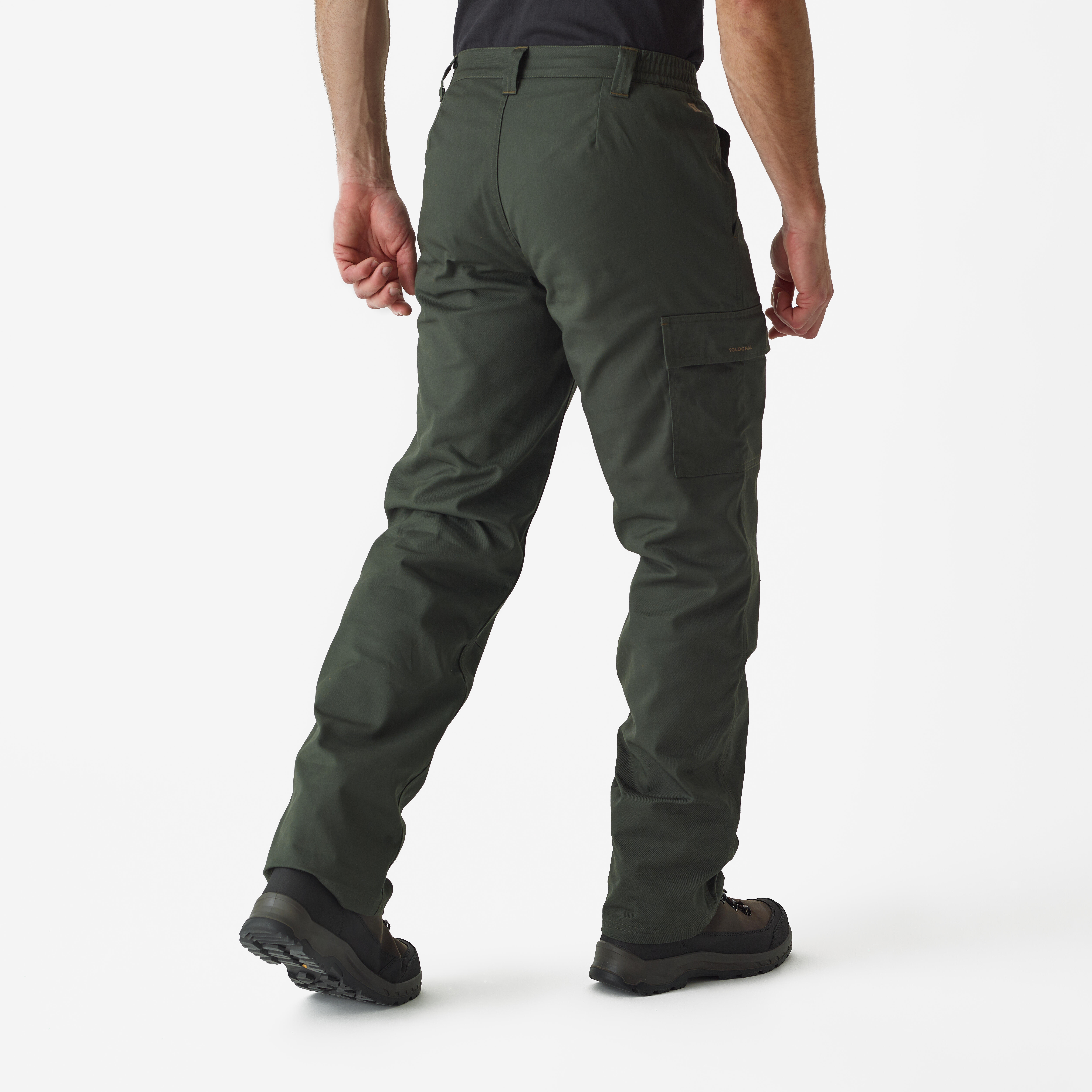 Pantalon De Caza Hombre Solognac 100 Cargo Camuflaje Halftone Calido Polar Decathlon