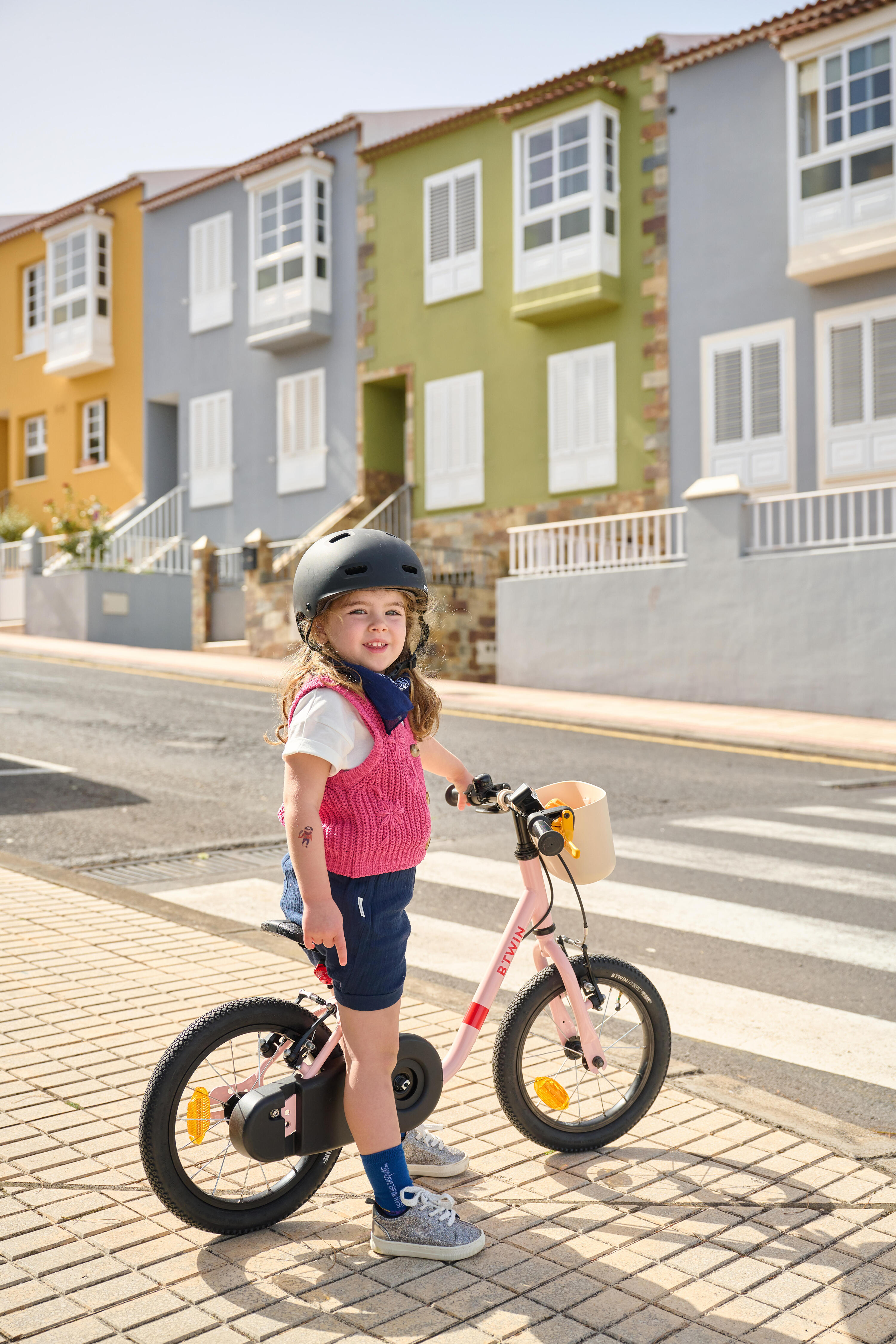 Kindervelo 2-in-1 Laufvelo 14 Zoll Discover 500 rosa 3/21