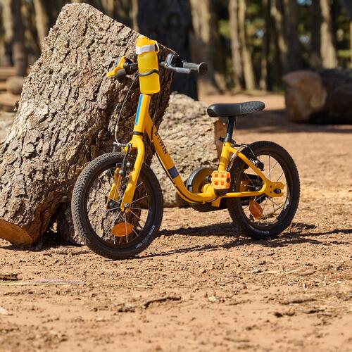 VELO ENFANT 2EN1 DRAISIENNE 3-5 ANS 14 pouces - DISCOVER 500  Jaune